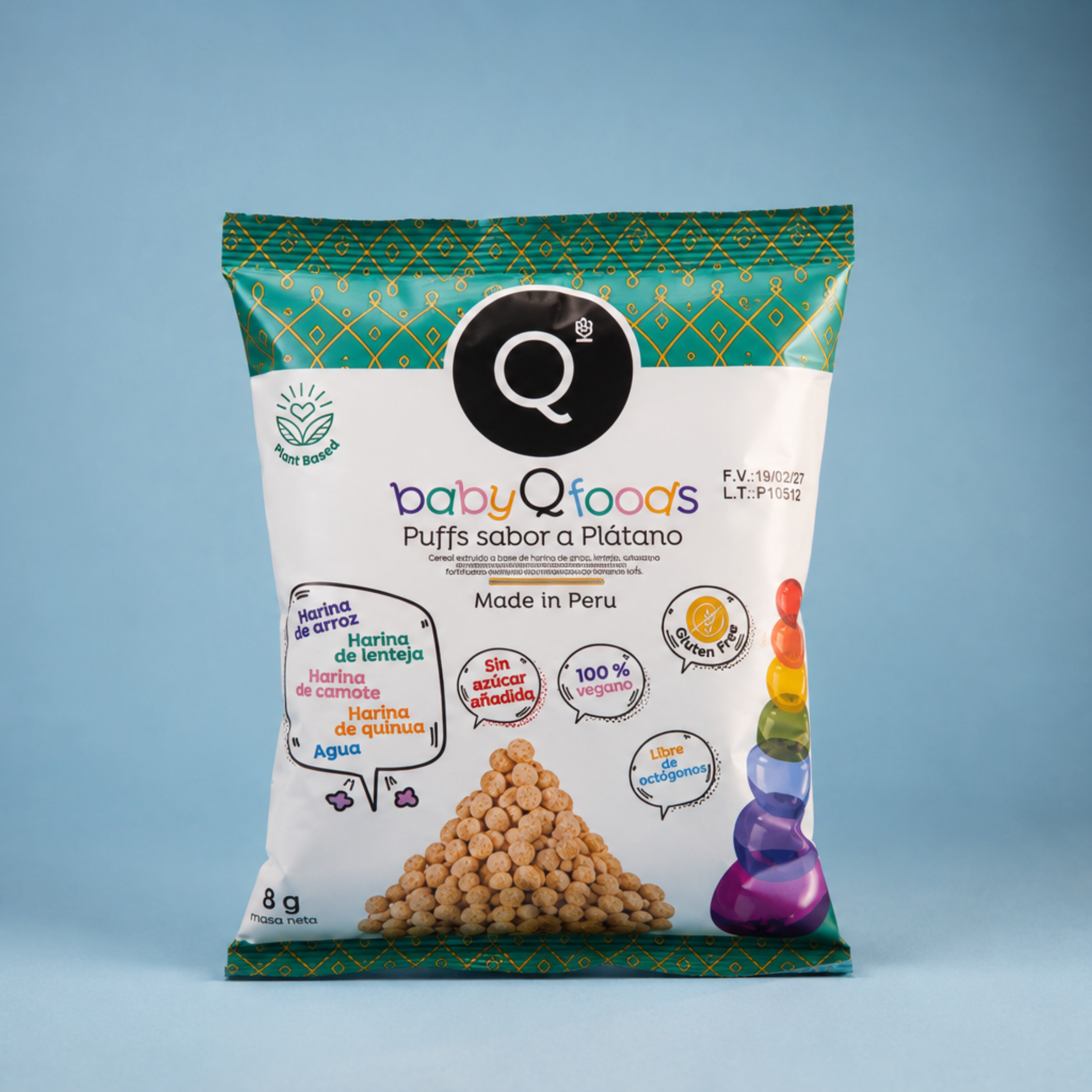 Puff sabor plátano x 25 gr - Baby QFoods