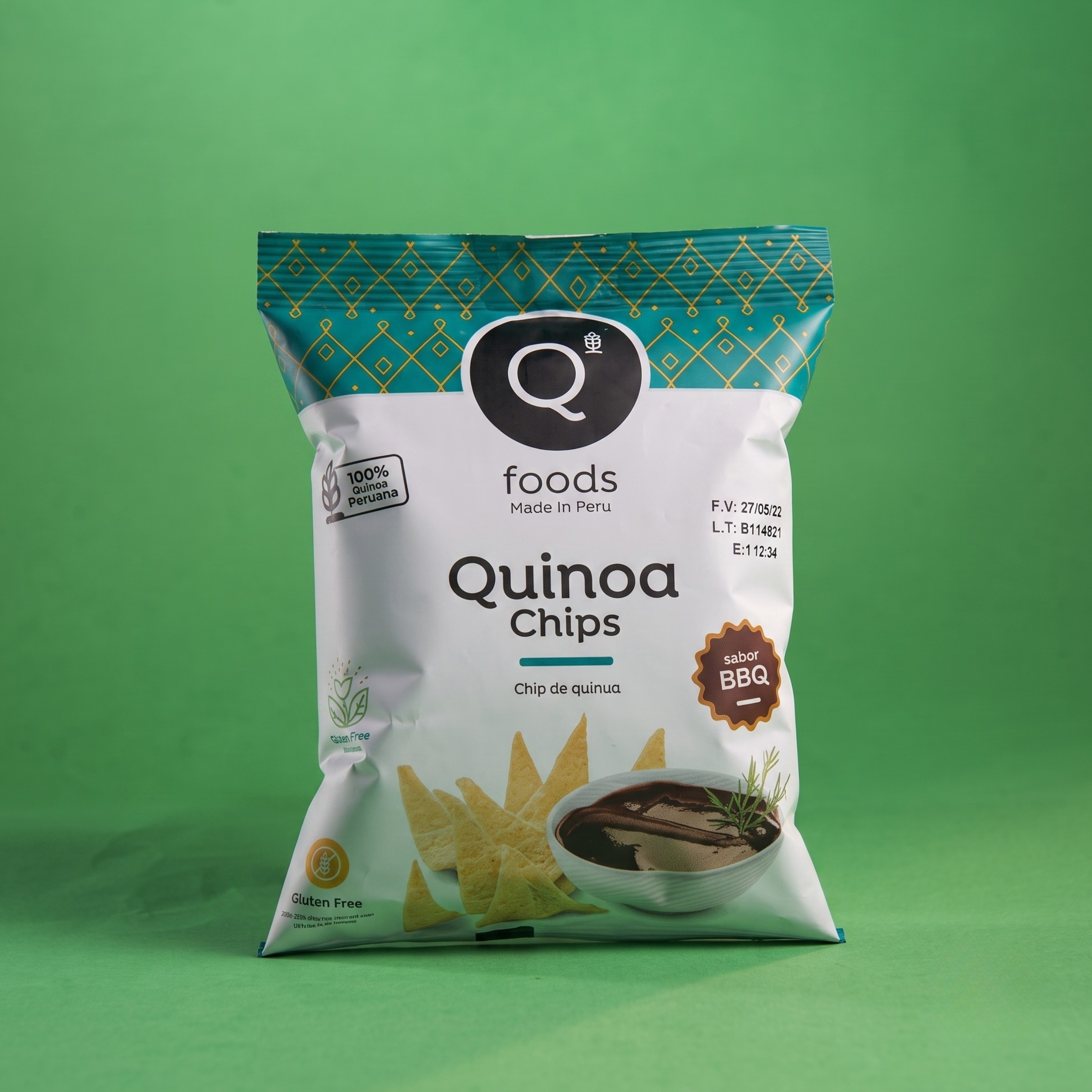 Chips de quinua sabor barbecue x 100 gr