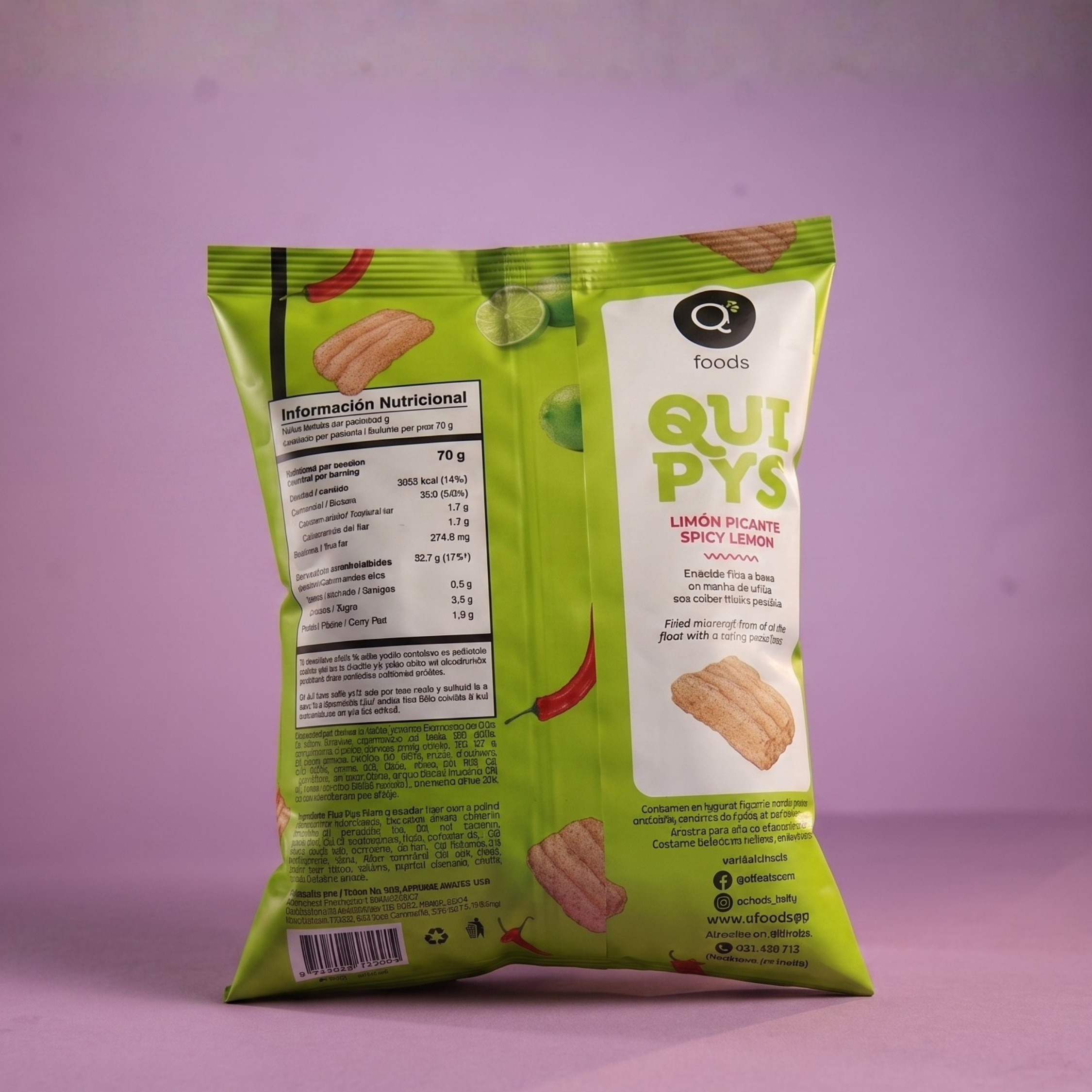 Quipys sabor limón picante x 70 gr - Image 2