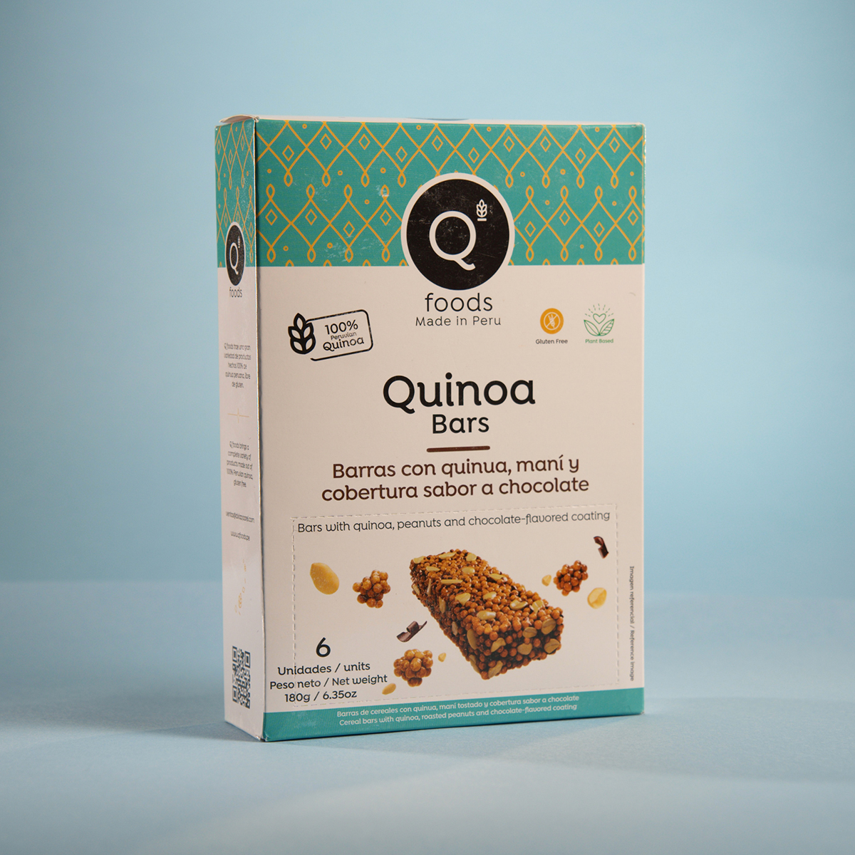 Barra de quinua sabor mani con chocolate x 30 gr (cjx6)