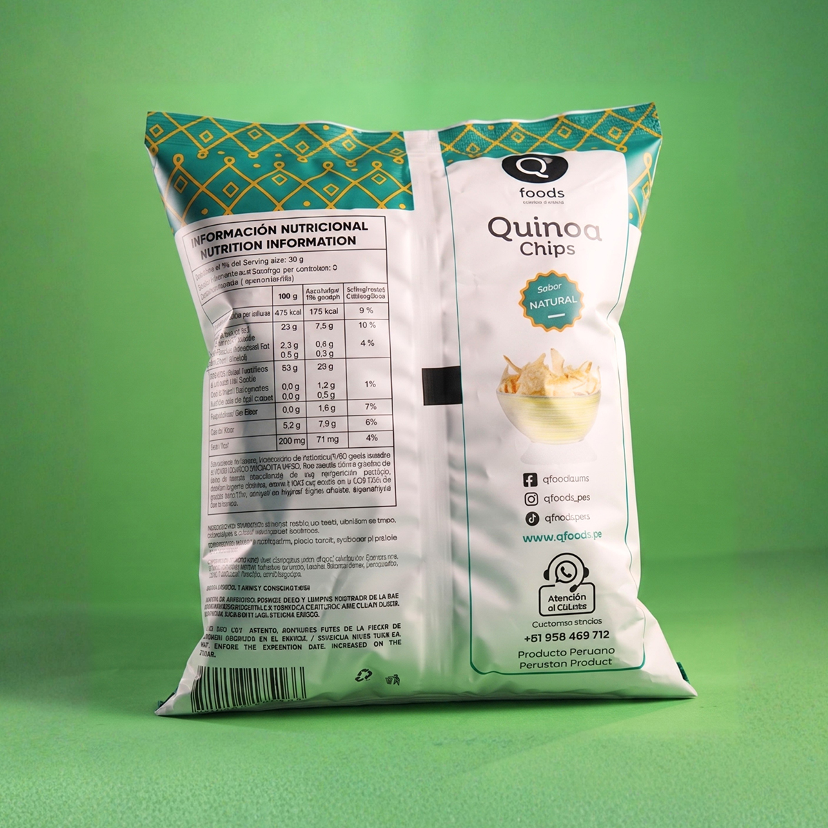 Chips de quinua sabor natural x 100 gr - Image 2