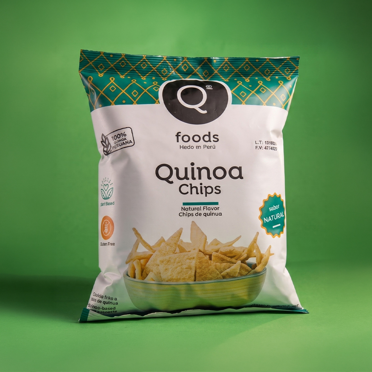 Chips de quinua sabor natural x 100 gr