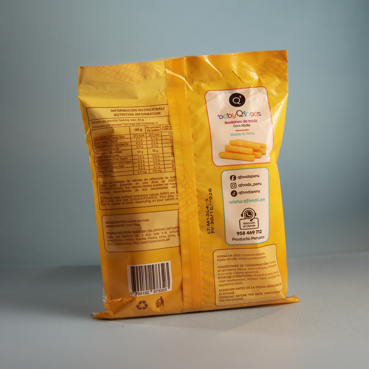 Bastones de maíz x 60 gr - Baby QFoods - Image 2